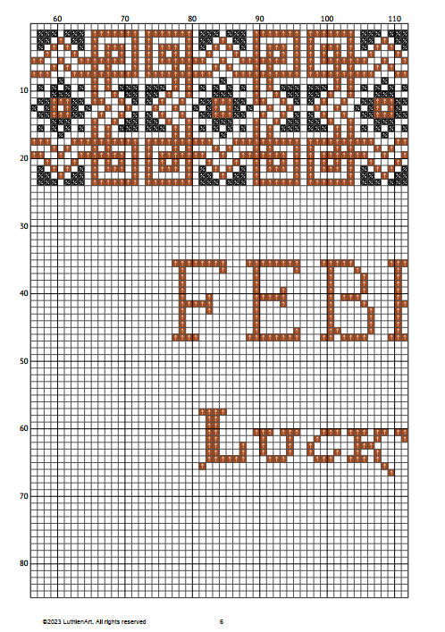 Vintage February Birth Month Flower Cross Stitch Sampler