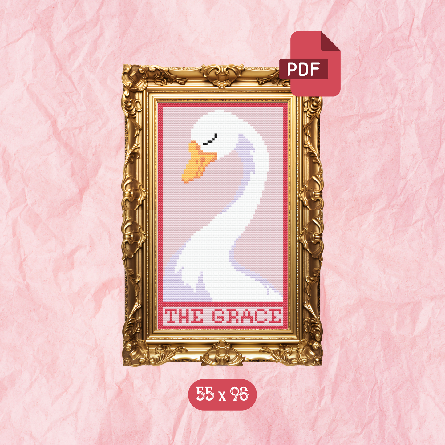 Mini Swan Tarot Cross Stitch Pattern