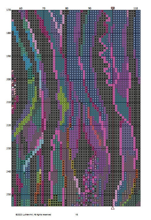 Stained Glass Ocean Collection Jelly Fish Cross Stitch Chart