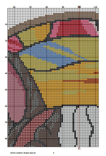 Stained Glass Dogs French Bulldog Cross Stitch Pattern