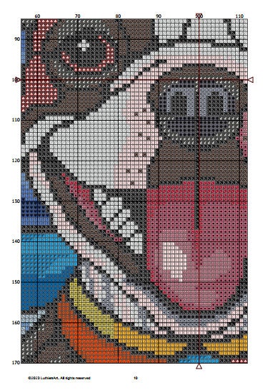 Stained Glass Dogs French Bulldog Cross Stitch Pattern