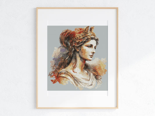 Ancient World Athena Cross Stitch Pattern