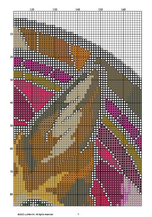 Stained Glass Cats Cross Stitch Pattern - Tabby Calico Cat