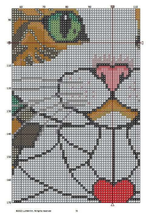 Stained Glass Cats Cross Stitch Pattern - Tabby Cat