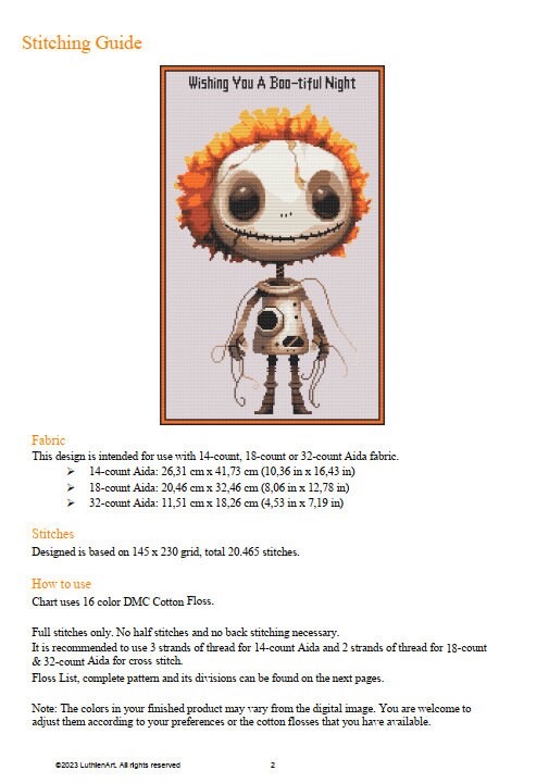 Halloween VooDoo Dolls Cross Stitch Pattern