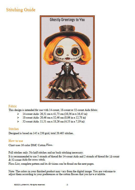 Halloween VooDoo Dolls Cross Stitch Pattern