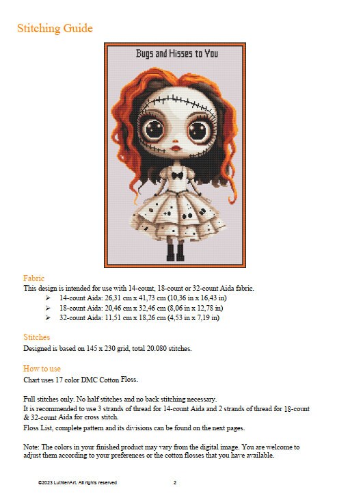 Halloween VooDoo Dolls Cross Stitch Pattern