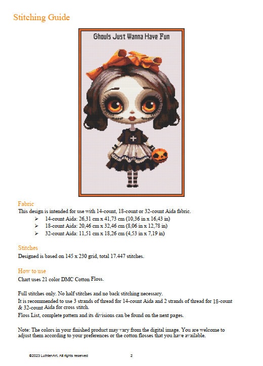 Halloween VooDoo Dolls Cross Stitch Pattern