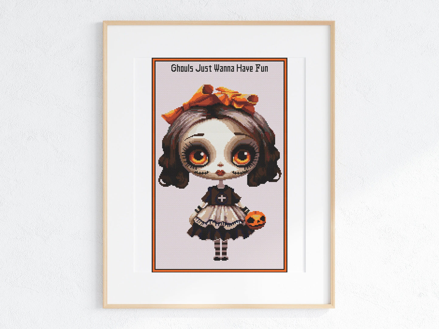 Halloween VooDoo Dolls Cross Stitch Pattern