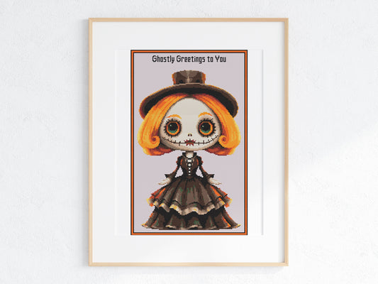 Halloween VooDoo Dolls Cross Stitch Pattern