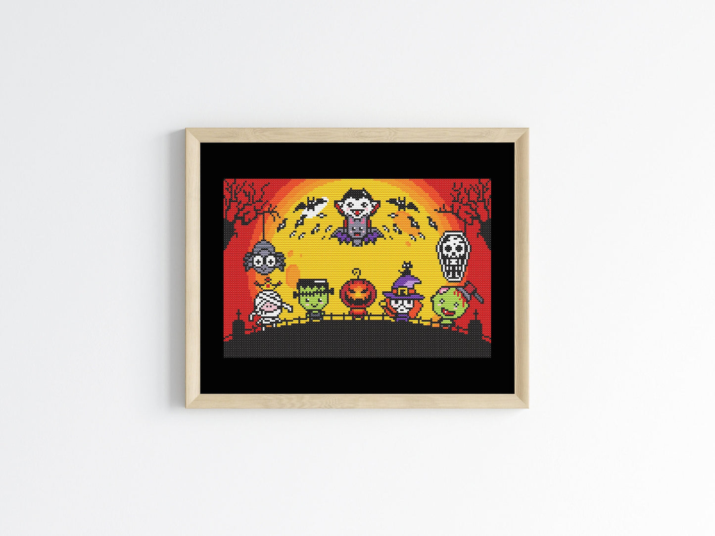 Mini Monsters Halloween Cross Stitch Pattern