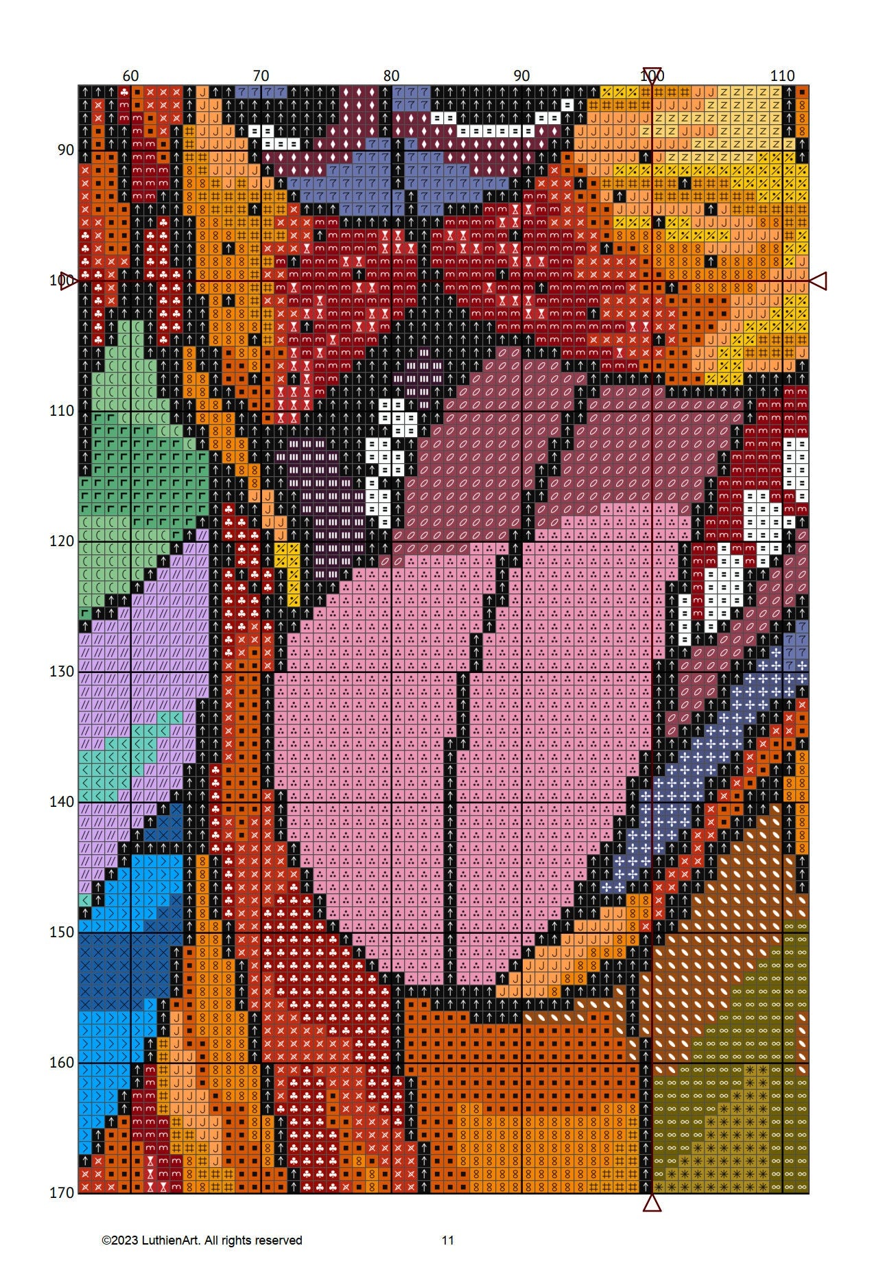 Stained Glass Tan Labrador Retriever Cross Stitch Pattern