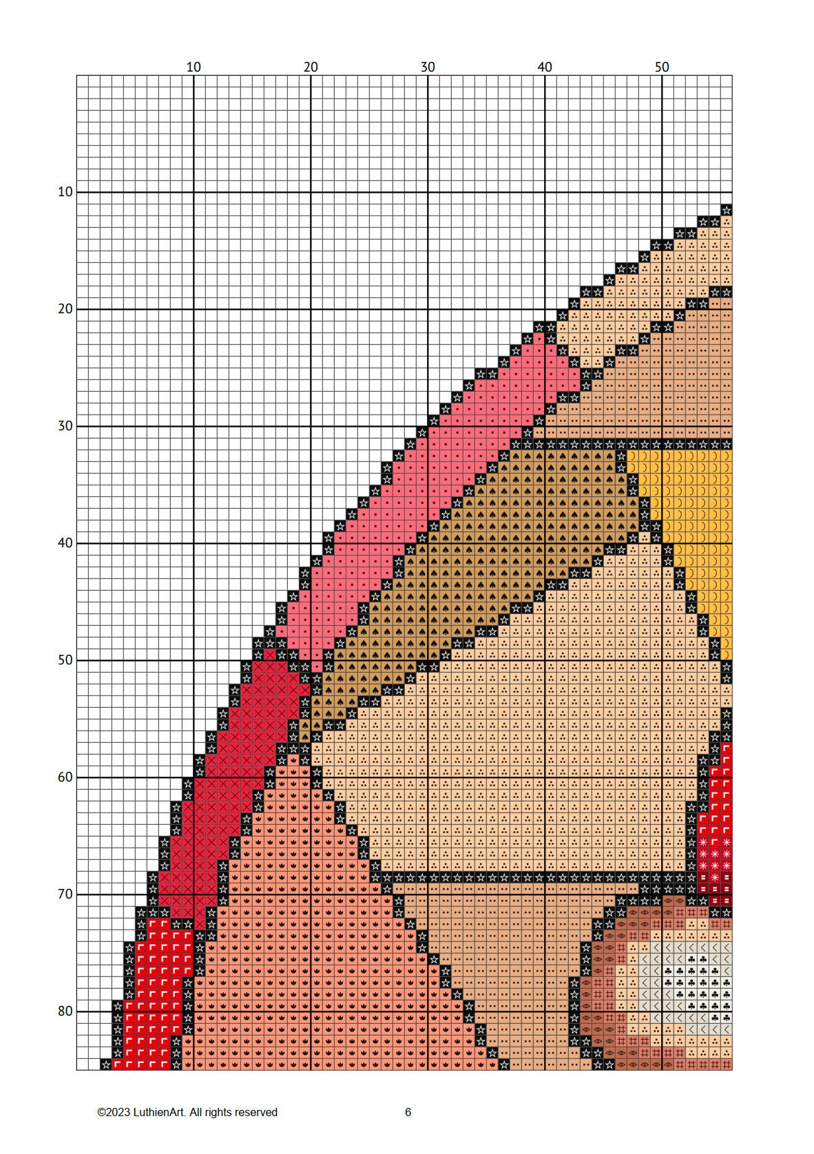 Stained Glass Teddy Bear Christmas Cross Stitch Pattern