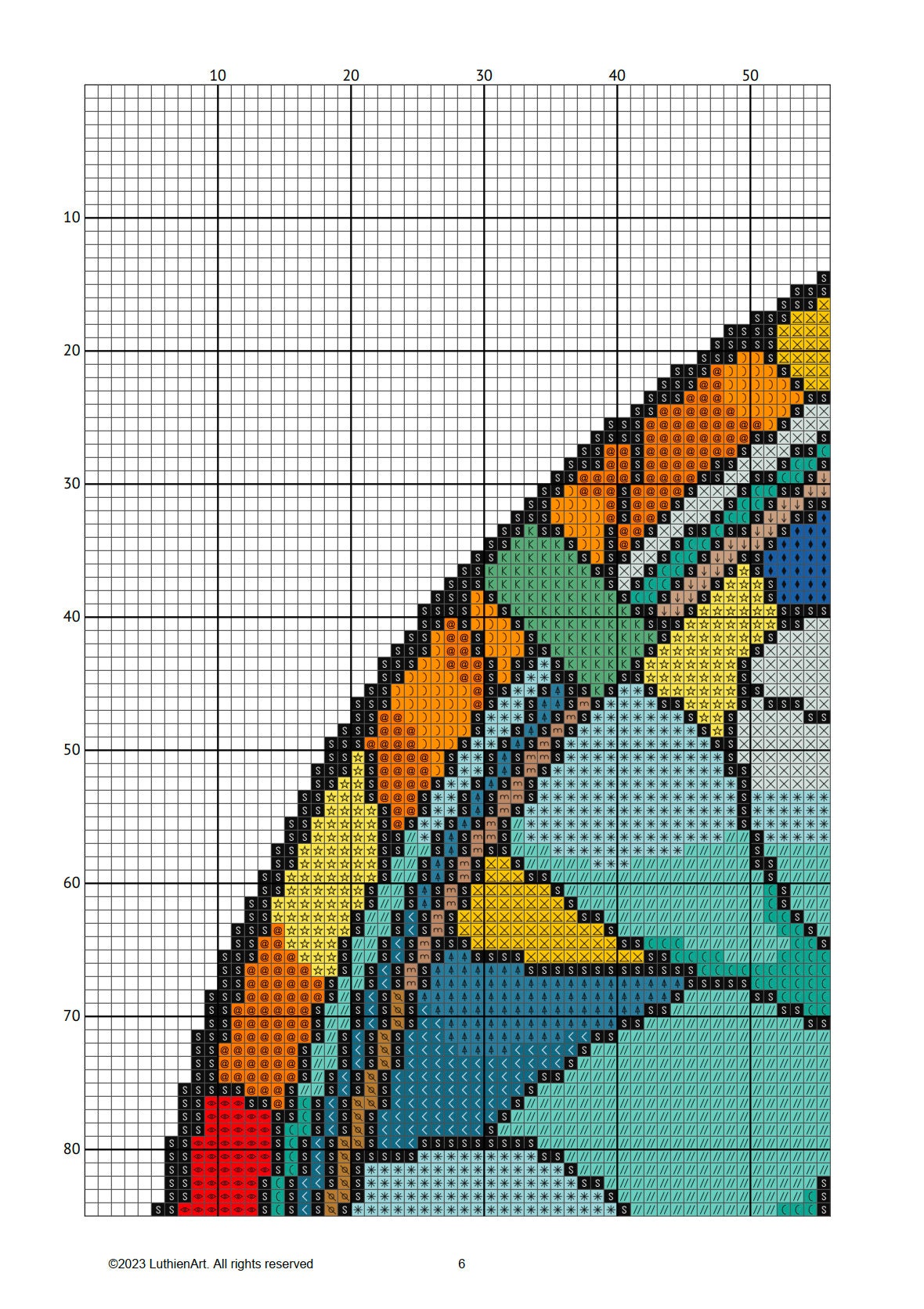 Stained Glass Grumpy Christmas Cat Cross Stitch Pattern