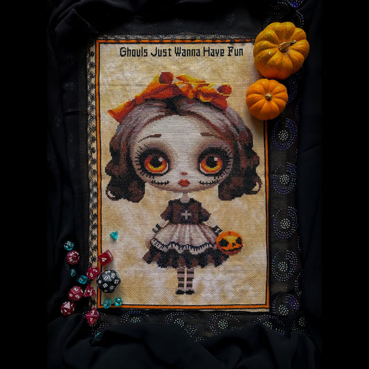 Halloween VooDoo Dolls Cross Stitch Pattern