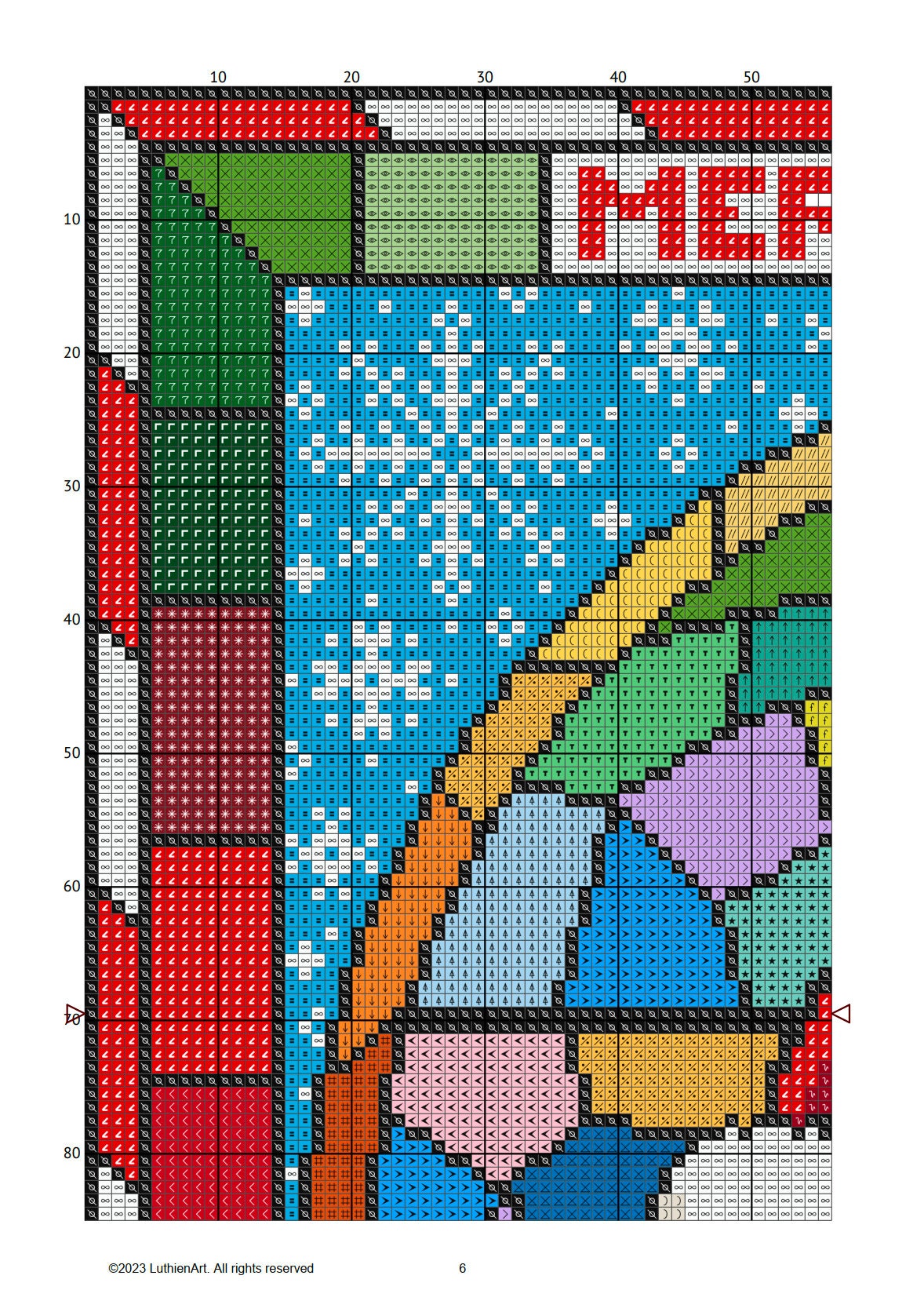 Stained Glass Santa's Workshop Window Christmas Peeking Cross Stitch Pattern