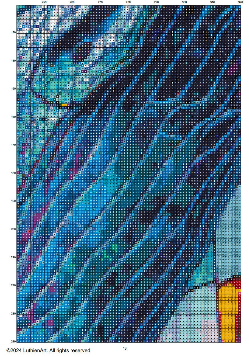 Stained Glass Ocean Collection Whale Cross Stitch Chart