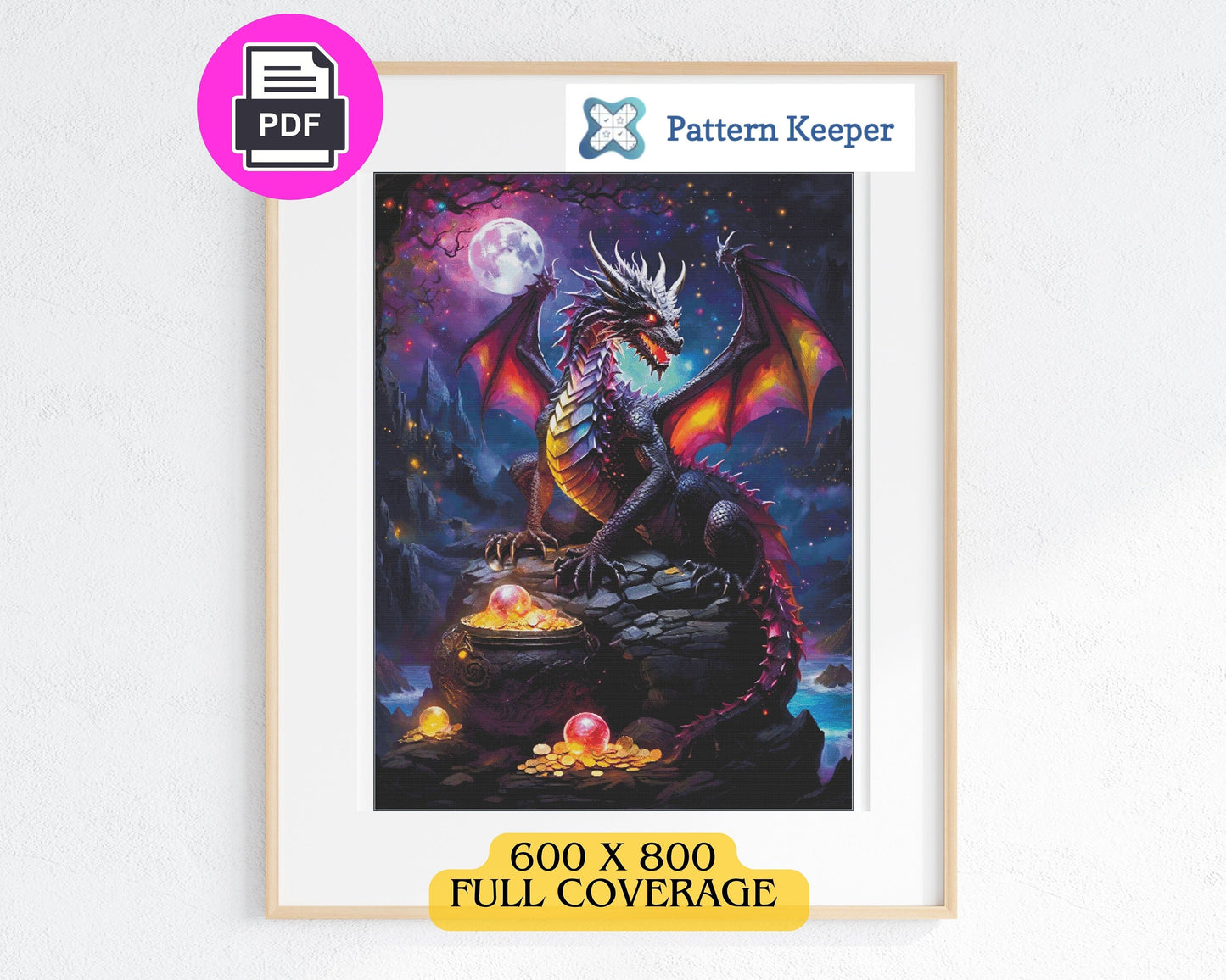 Dragon's Treasure Cross Stitch Chart