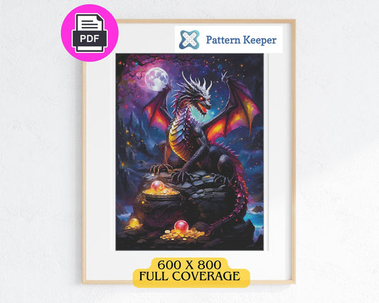 Dragon's Treasure Cross Stitch Chart