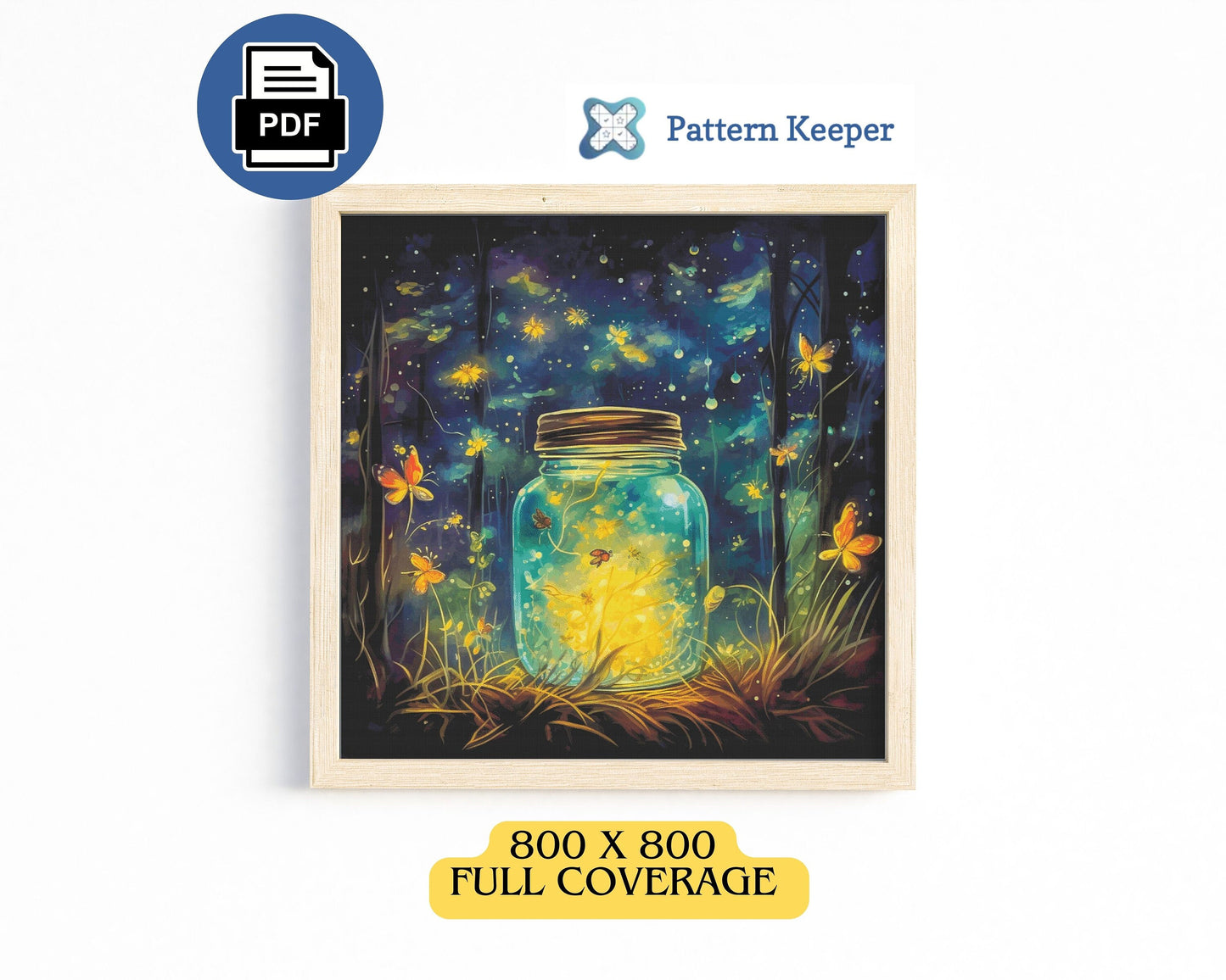 Magical Fireflies Cross Stitch Chart