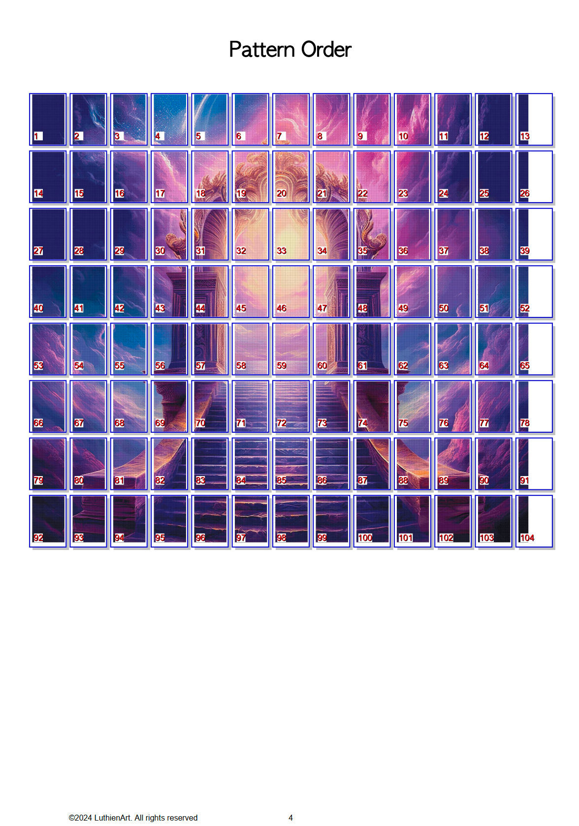 Stairway to Heaven Cross Stitch Chart