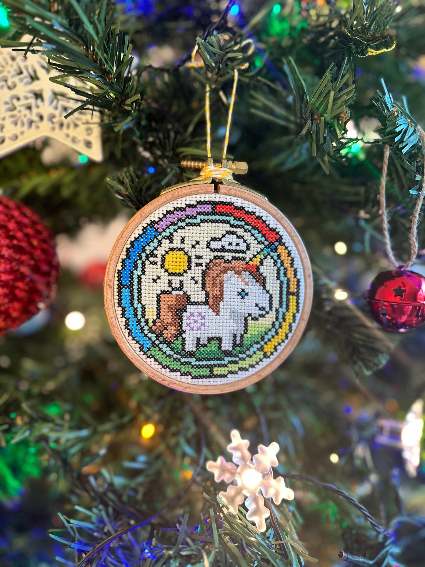 Stained Glass Mini Cross Stitch Unicorn Pattern