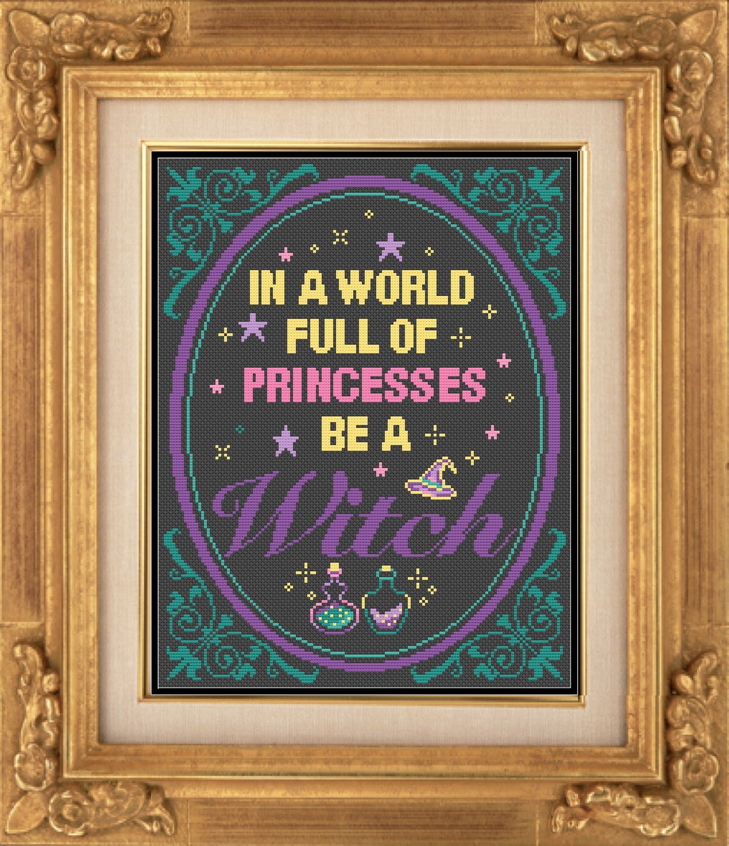 Witchy Wisdom Cross Stitch Pattern