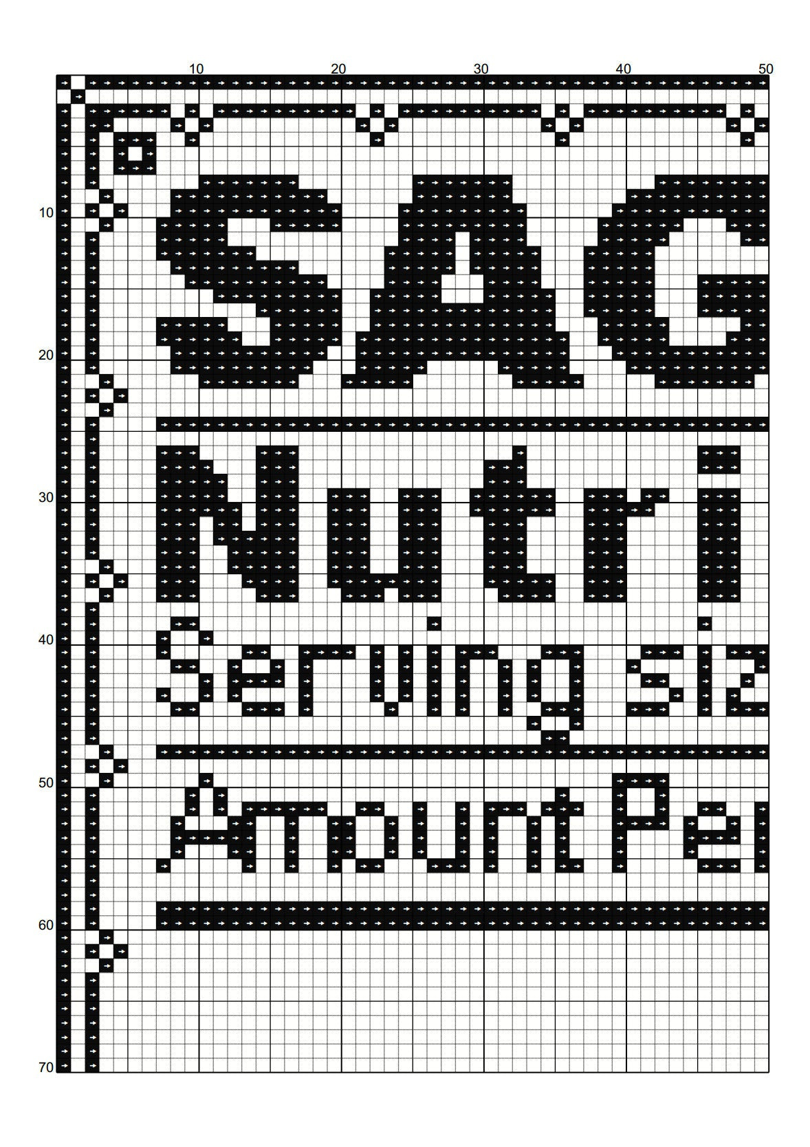 Zodiac Nutrition Facts Sagittarius Cross Stitch Pattern