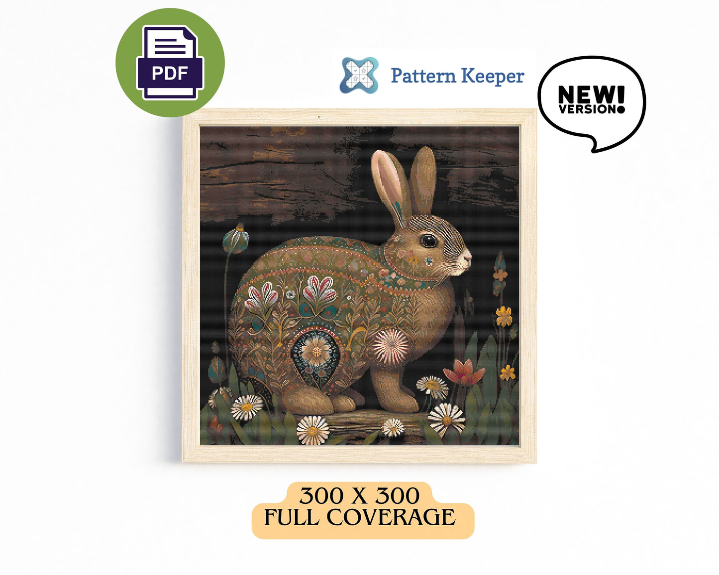 Easter Folklore Bunny Cross Stitch Chart