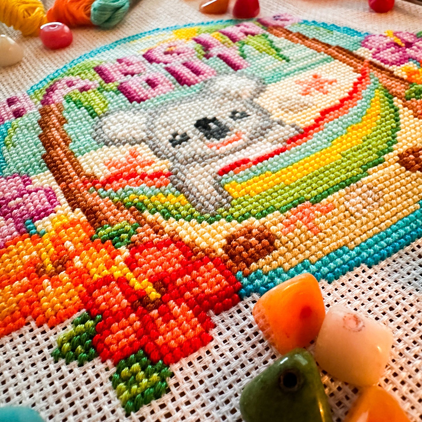 Lazy Koala Summer Cross Stitch Pattern