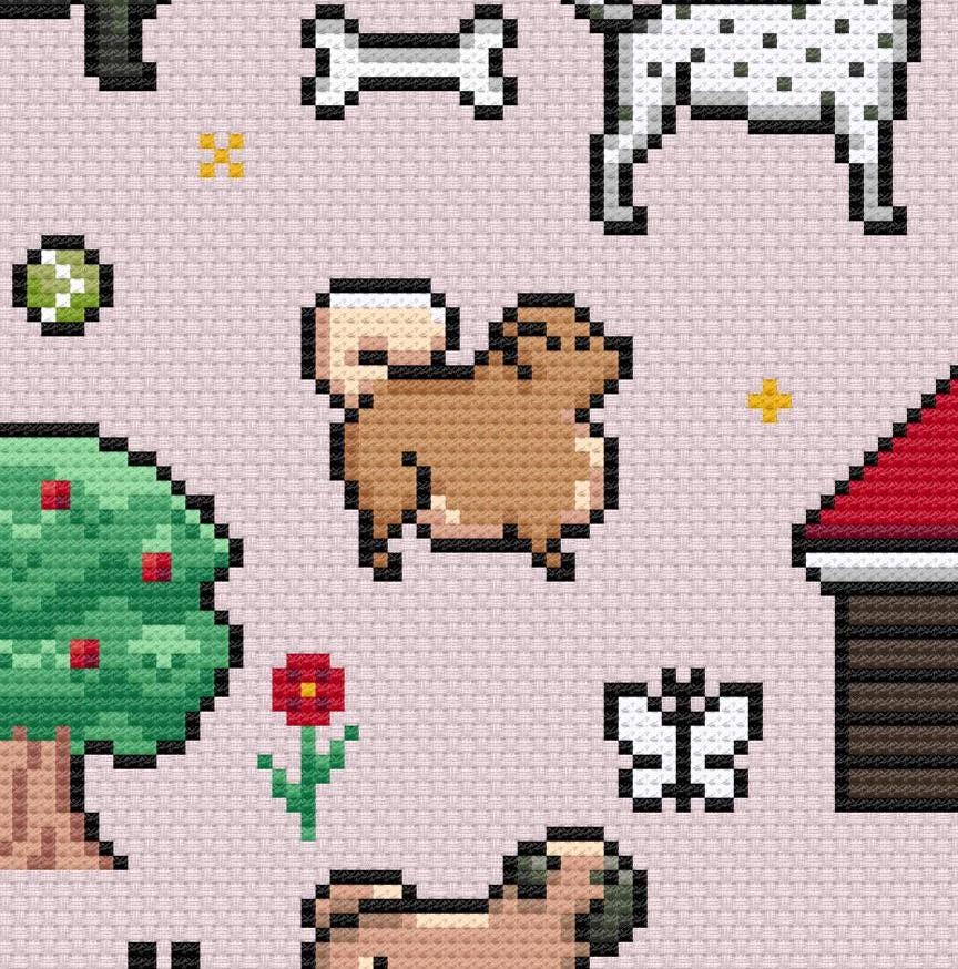 Paw-tential Danger Cross Stitch Pattern