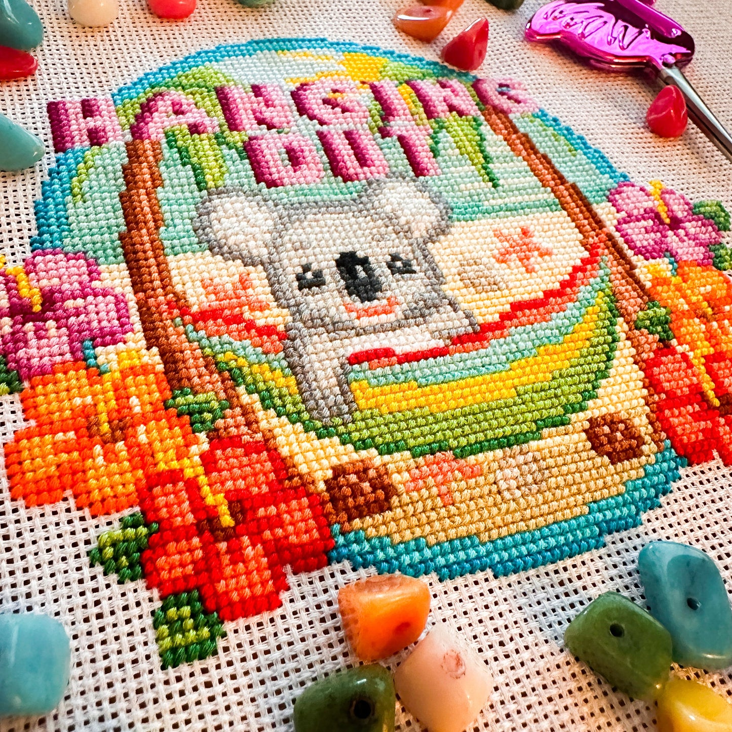 Lazy Koala Summer Cross Stitch Pattern