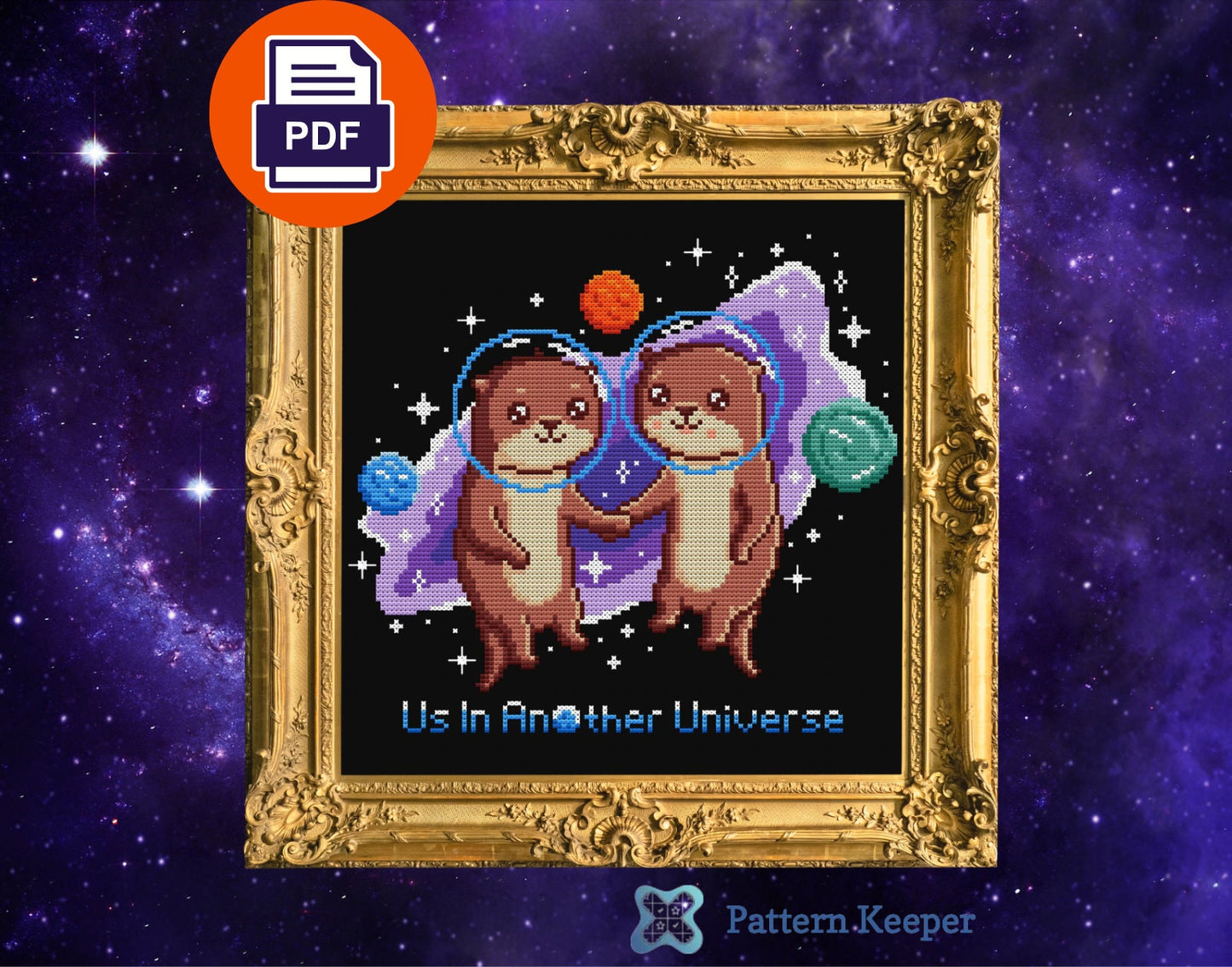 Us In Another Universe Otter Cross Stitch Pattern