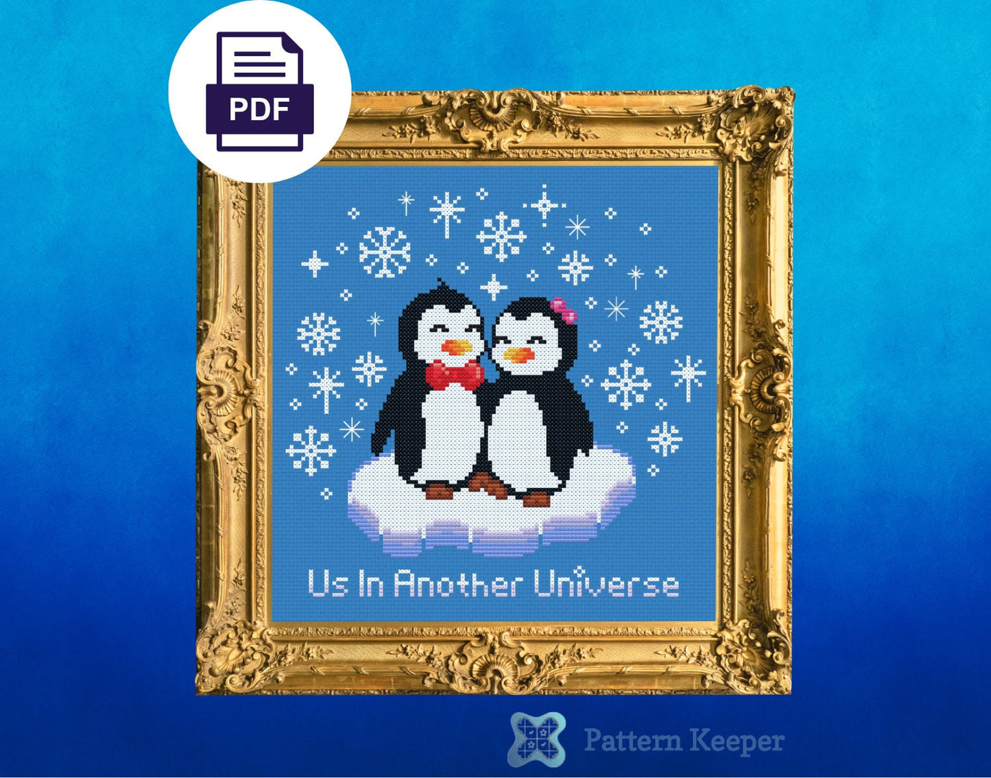 Us In Another Universe Penguin Cross Stitch Pattern