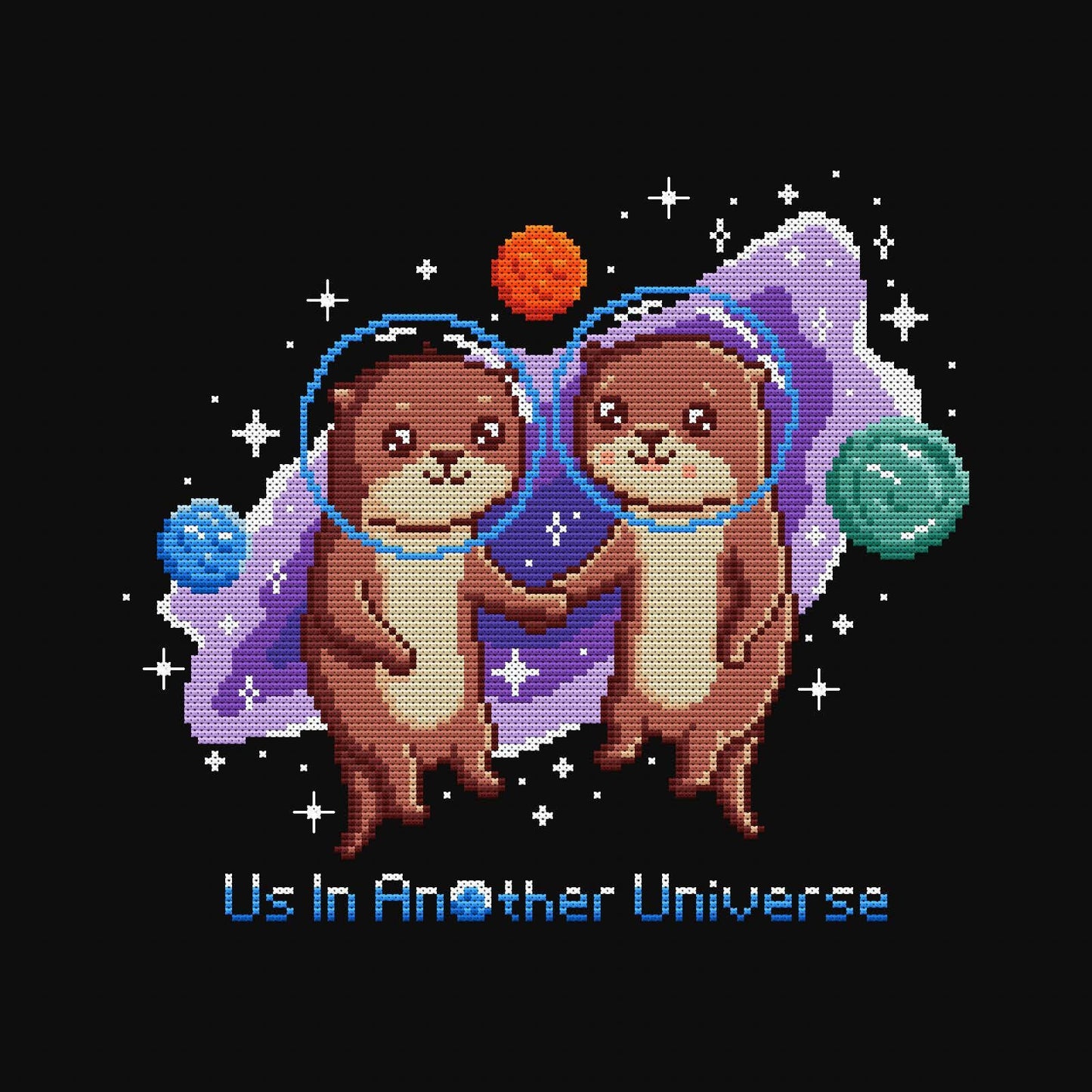 Us In Another Universe Otter Cross Stitch Pattern