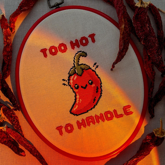 Cute Kawaii Chili Pepper Cross Stitch Pattern