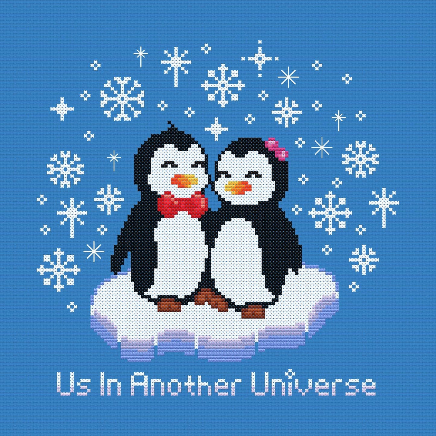 Us In Another Universe Penguin Cross Stitch Pattern