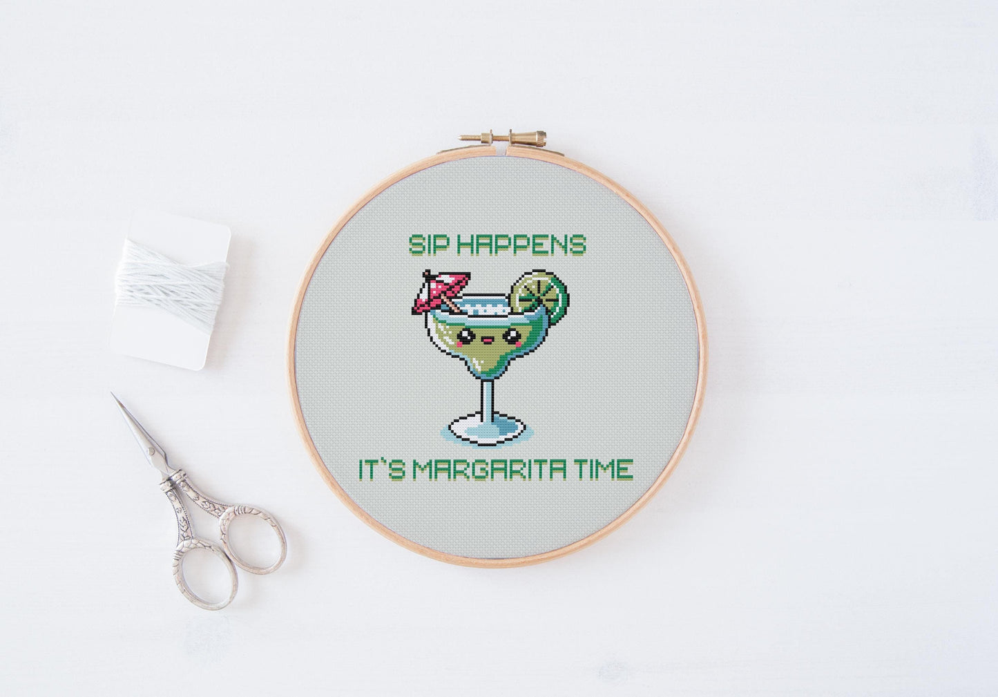 Cute Kawaii Margarita Cross Stitch Pattern