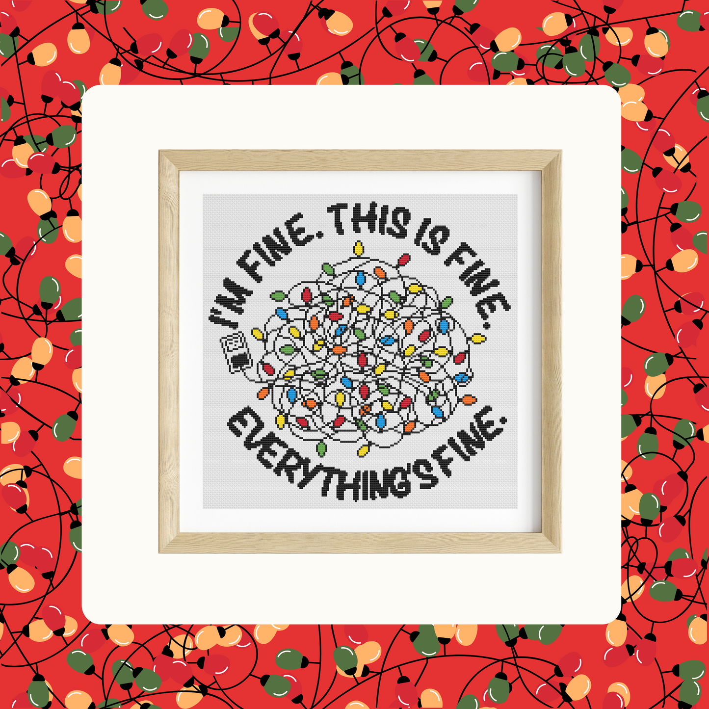 The Jolly Crisis Christmas Cross Stitch Pattern