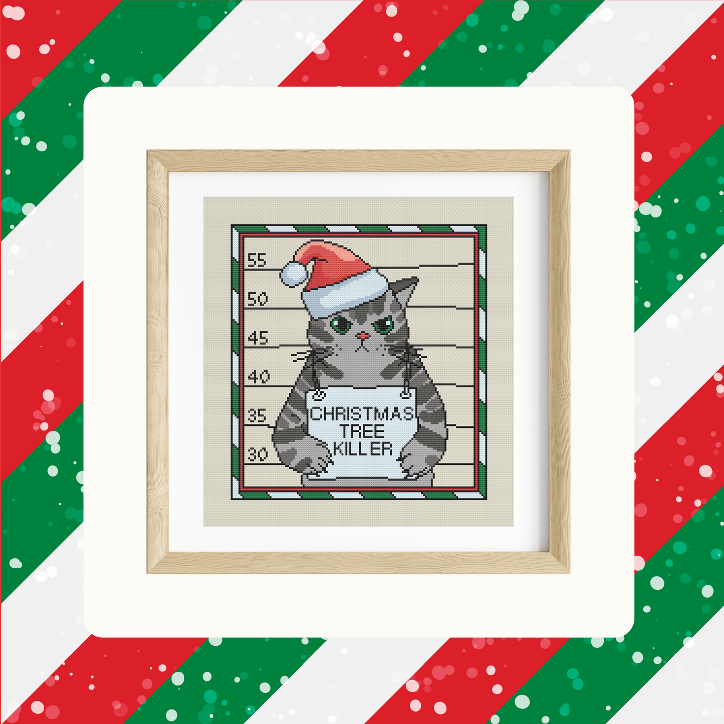 The Christmas Tree Killer Cross Stitch Pattern