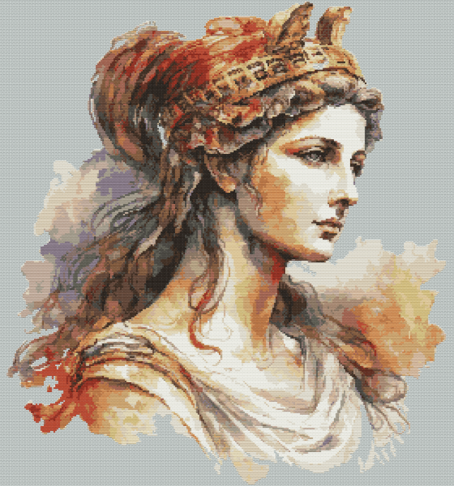 Ancient World Athena Cross Stitch Pattern