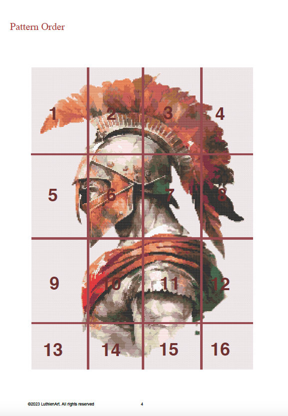 Ancient World Achilles Cross Stitch Pattern