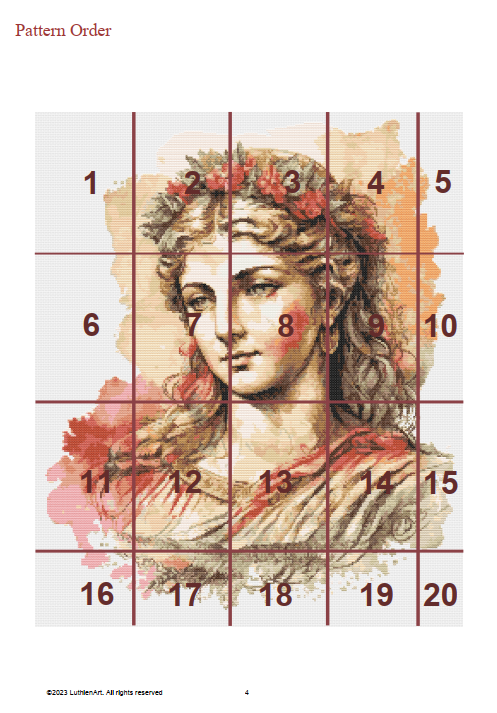 Ancient World Aphrodite Cross Stitch Pattern