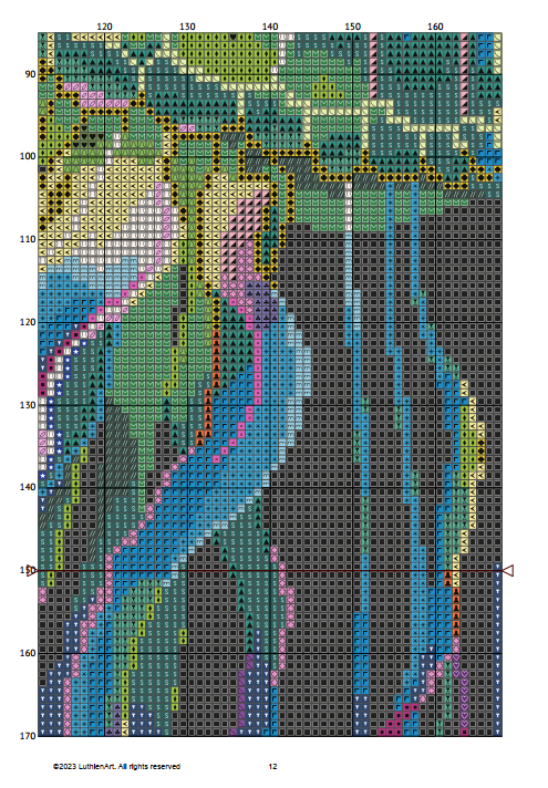 Stained Glass Ocean Collection Jelly Fish Cross Stitch Chart