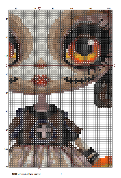 Halloween VooDoo Dolls Cross Stitch Pattern