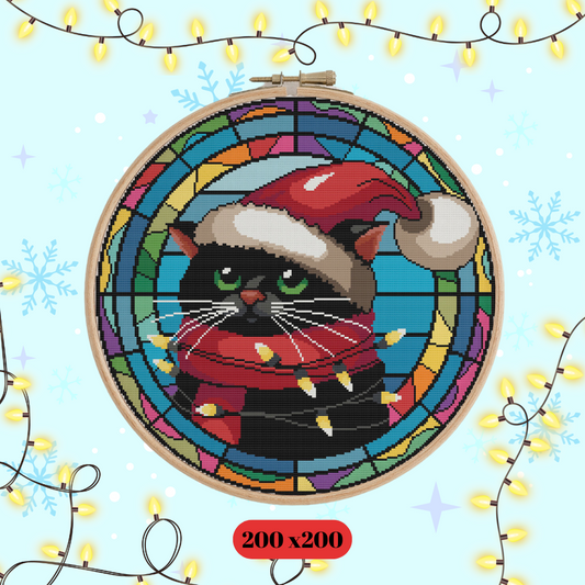 Santa's Mischief Christmas Cross Stitch Pattern