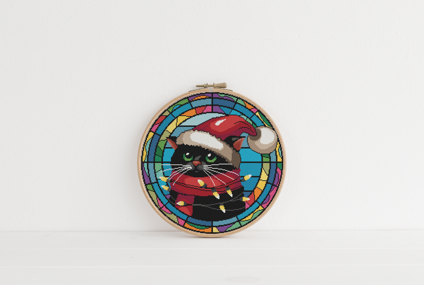 Santa's Mischief Christmas Cross Stitch Pattern