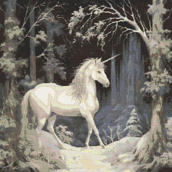 Holly Forest Bliss of The Unicorn Cross Stitch Chart