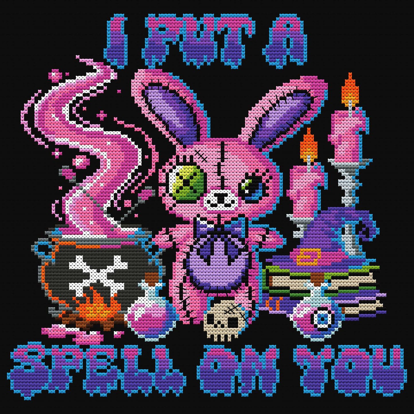 VooDoo Love Spell Halloween Cross Stitch Pattern