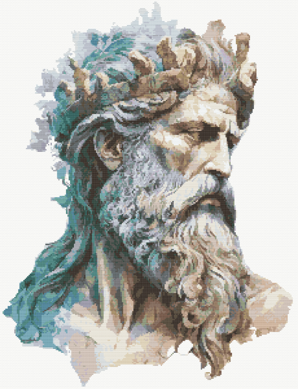 Ancient World Zeus Cross Stitch Pattern